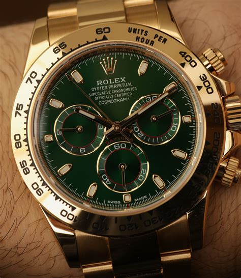 rolex daytona 2017 green face|Rolex daytona with green dial.